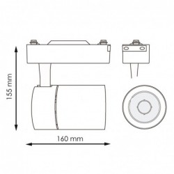 Foco Led Para Carril Fast...