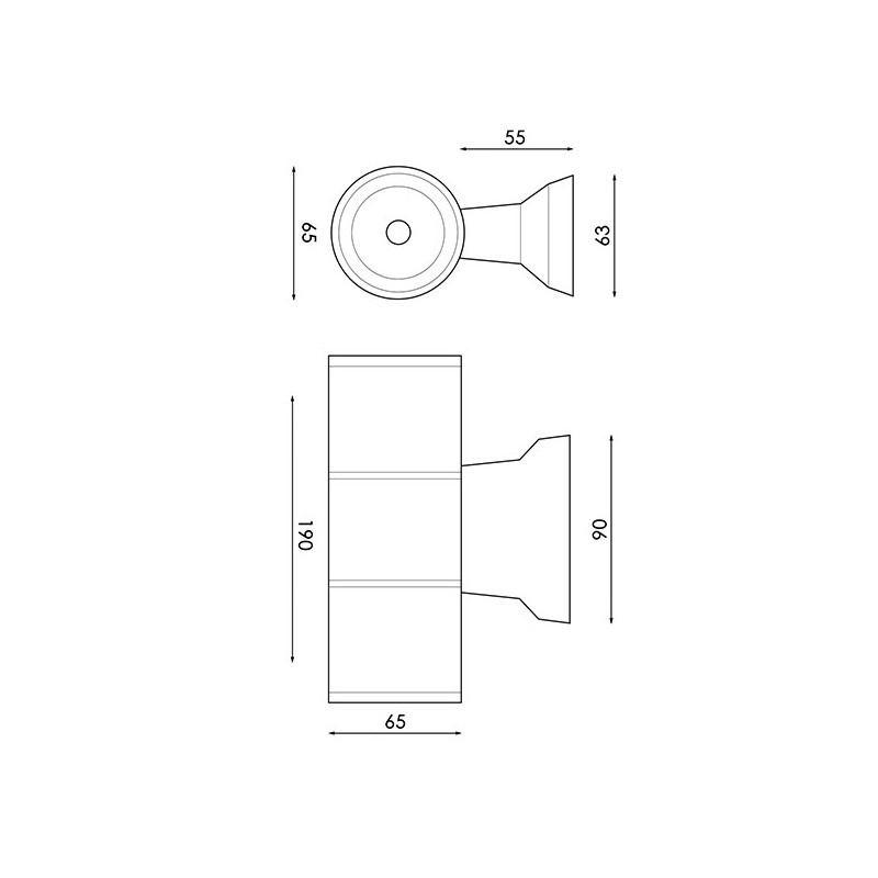 Aplique de pared White Tube IP54