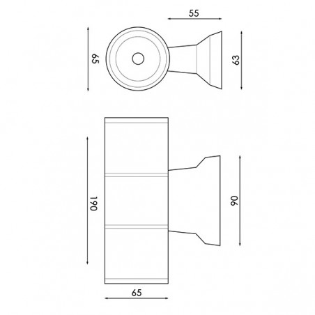 Aplique de pared White Tube IP54