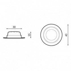 Downlight LED Back 3W