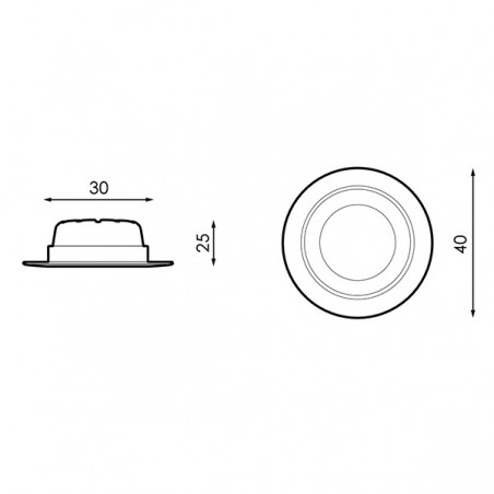 Downlight LED Back 3W