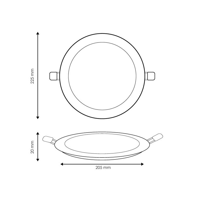 Panel LED Circular Niquel 20W