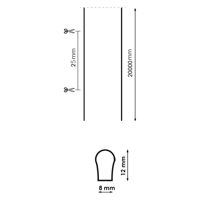 Neón de LED Flexible 24VDC Prozny 6W/m (20 Metros)