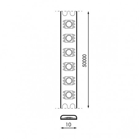 Tira de LED 24V DC SMD2110 Thick IP20 560 Led/m - 5 Metros