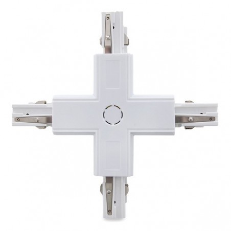 Conector tipo X para carril trifásico