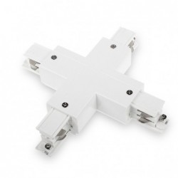 Conector tipo X para carril trifásico