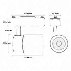 Foco LED para carril Clean...