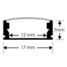 Perfil de aluminio U 2 metros 12V/24V