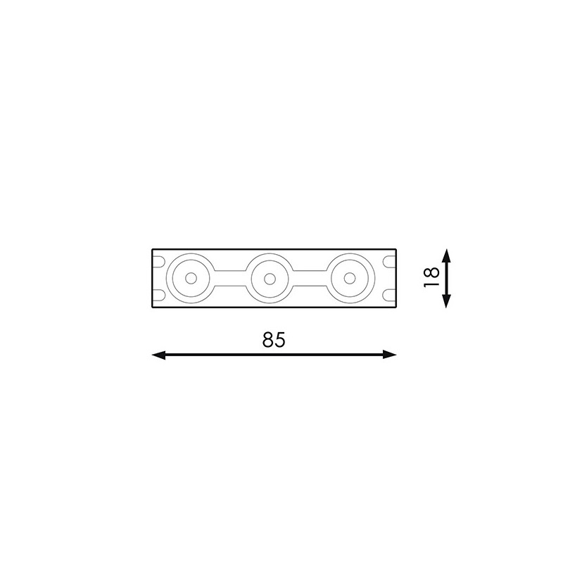 Cadena de 20 Módulos de 3 LED SMD 2835 12V 1.5W