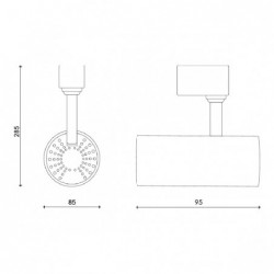 Foco LED para carril Black...