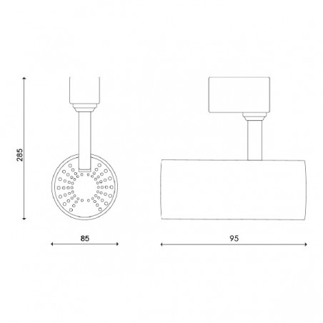 Foco LED para carril Black Roma 30W Monofásico