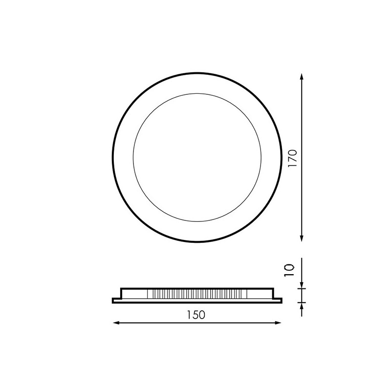 Panel LED Circular Serie Slim 12W