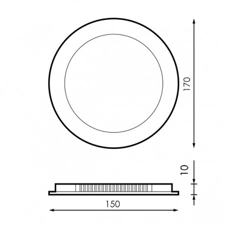 Panel LED Circular Serie Slim 12W