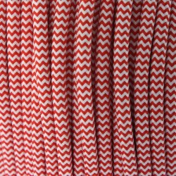 Cable Textil Rojo/Blanco -...