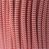 Cable Textil Rojo/Blanco - 25 Metros