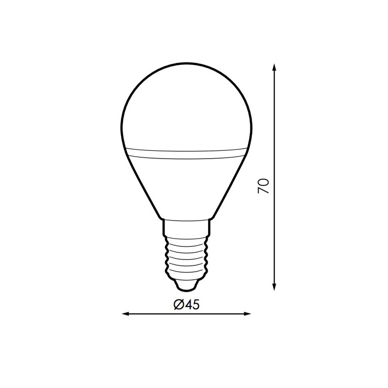 Bombilla LED E14 G45 7W