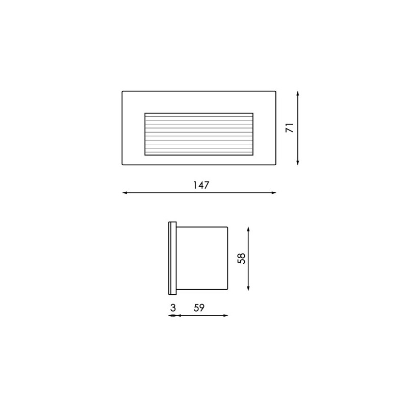 Baliza LED Enfine Empotrable 2W IP54