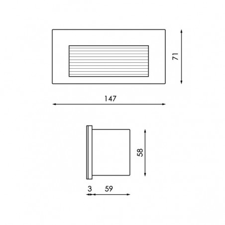 Baliza LED Enfine Empotrable 2W IP54