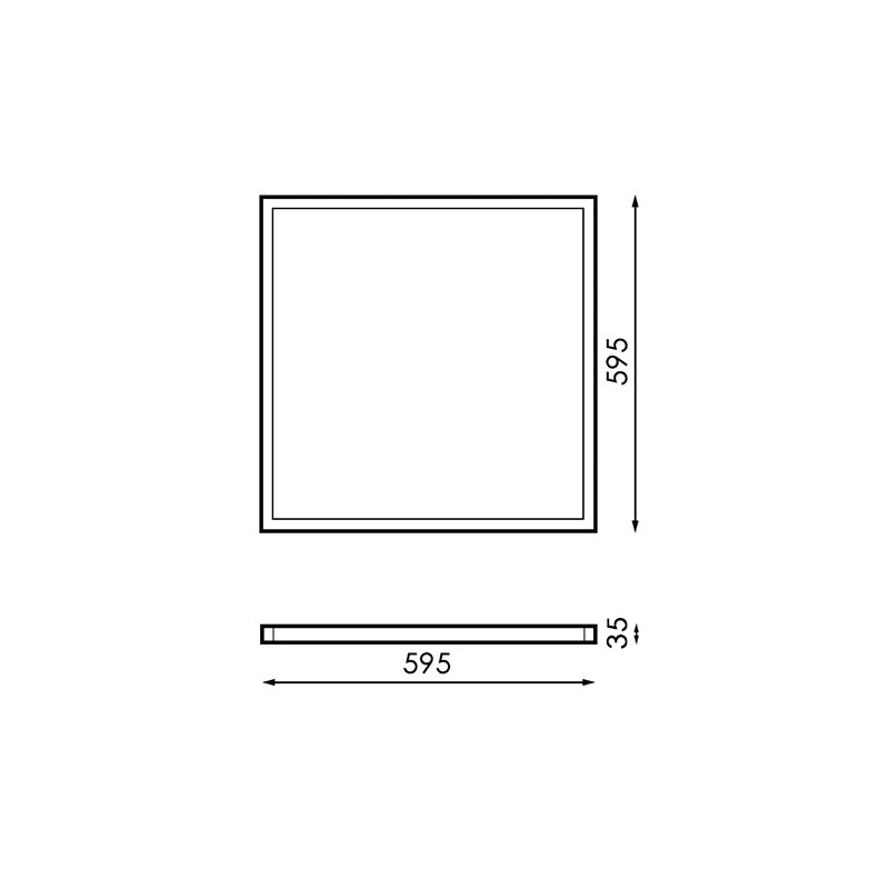 Panel LED Serie Trielle 60X60 cm 42W