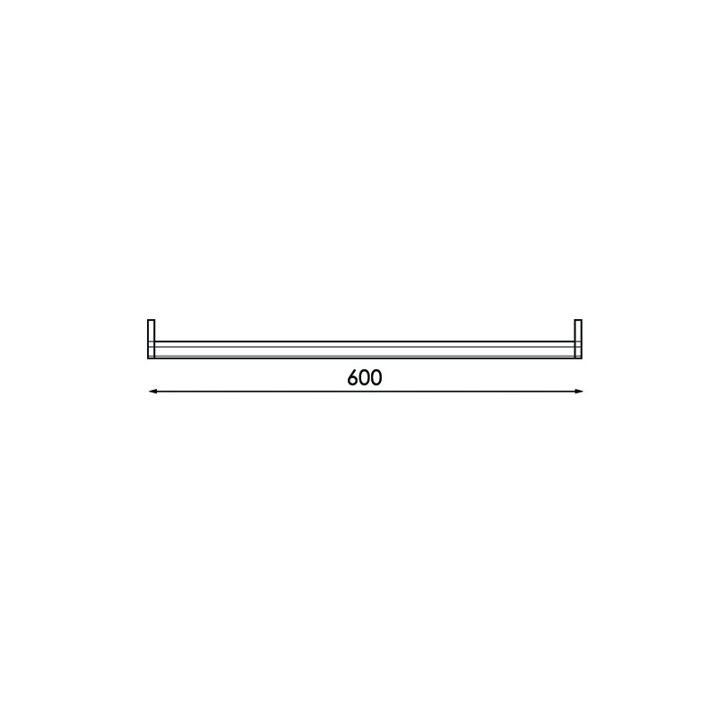 Soporte para tubo LED 600 mm Zaslon - Conexión un lado