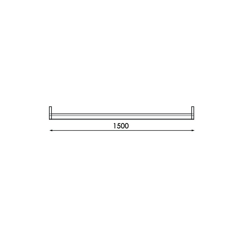 Soporte para tubo LED 1500 mm - Conexión un lado