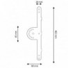 Soporte Cuadruple para Foco Modular LED 50W 90º Tablet