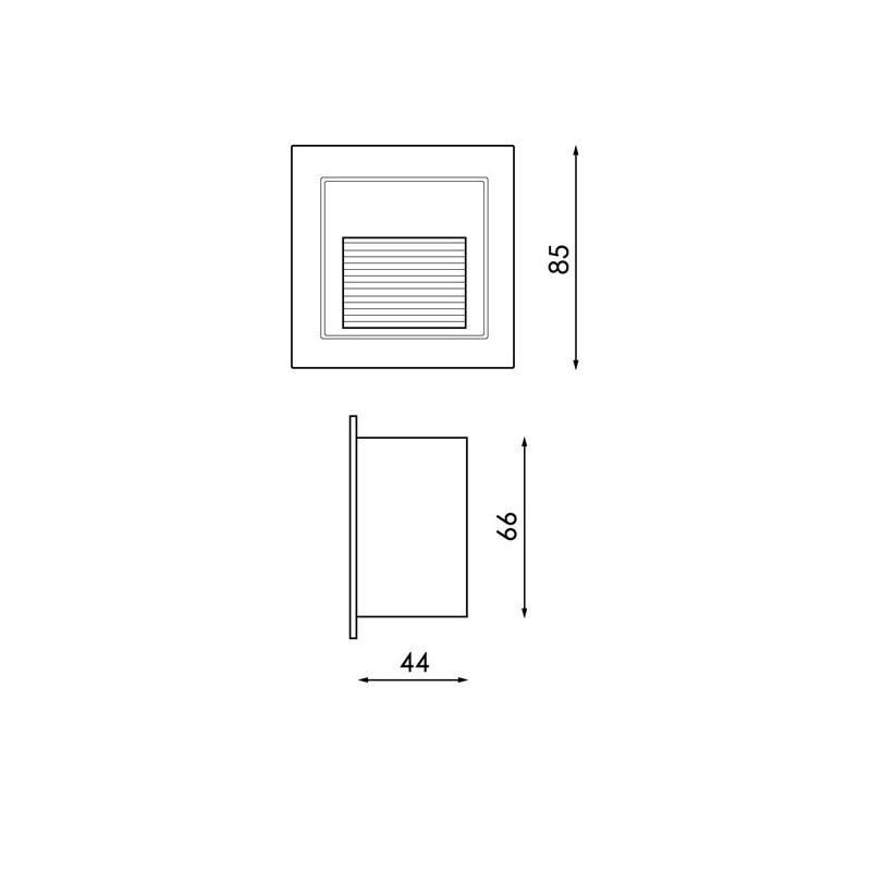 Baliza LED Desan Empotrable 3W IP54