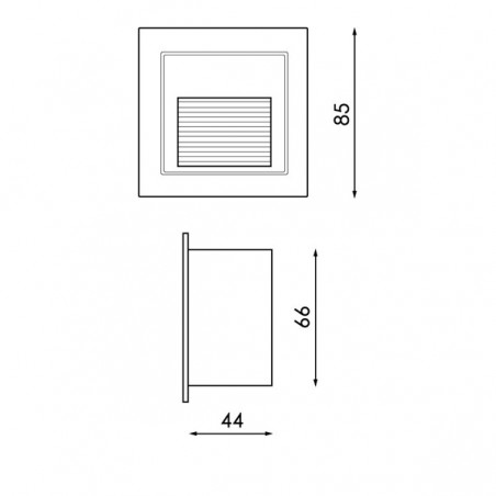 Baliza LED Desan Empotrable 3W IP54