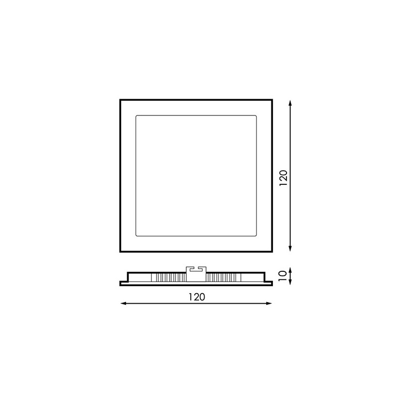 Panel LED Cuadrado Serie Slim 6W