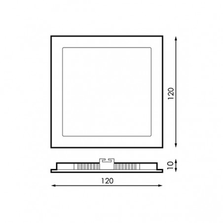 Panel LED Cuadrado Serie Slim 6W