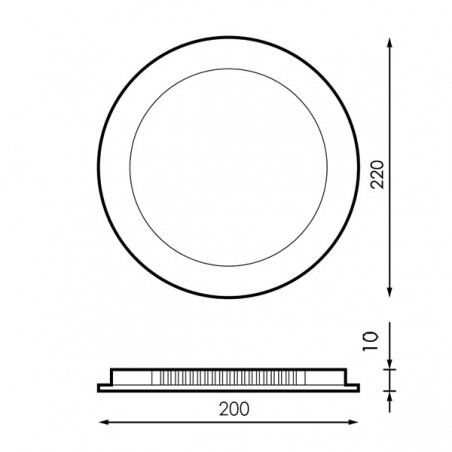 Panel LED Circular Serie Slim 20W