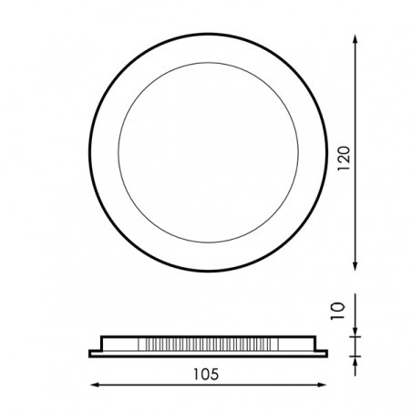 Panel LED Circular Serie Slim 6W