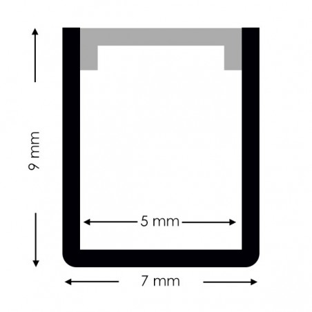 Perfil de aluminio Slim II 2 metros