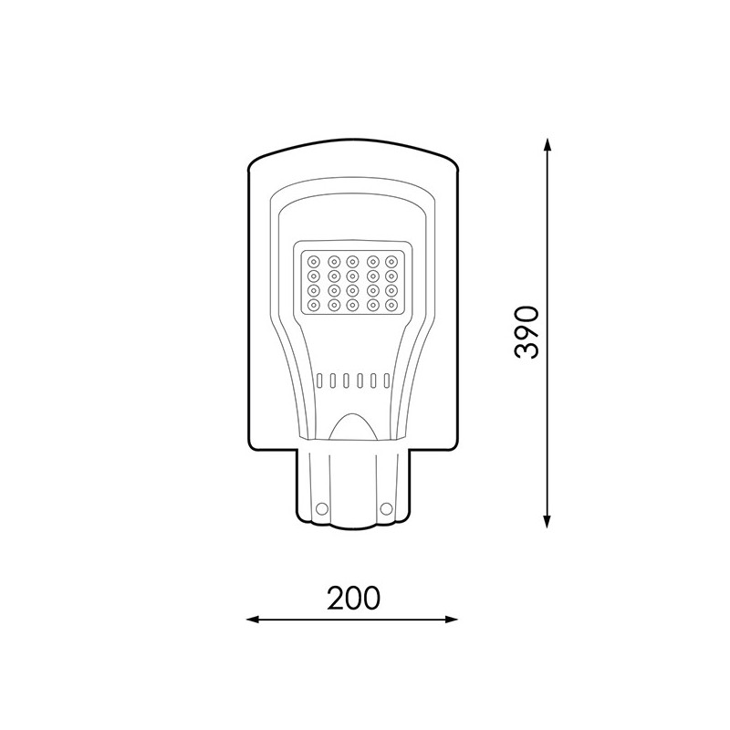 Farola Solar LED para Alumbrado Público 20W con Sensor