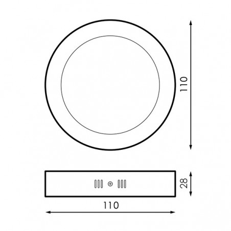 Panel de Superficie Serie Slim Circular 6W