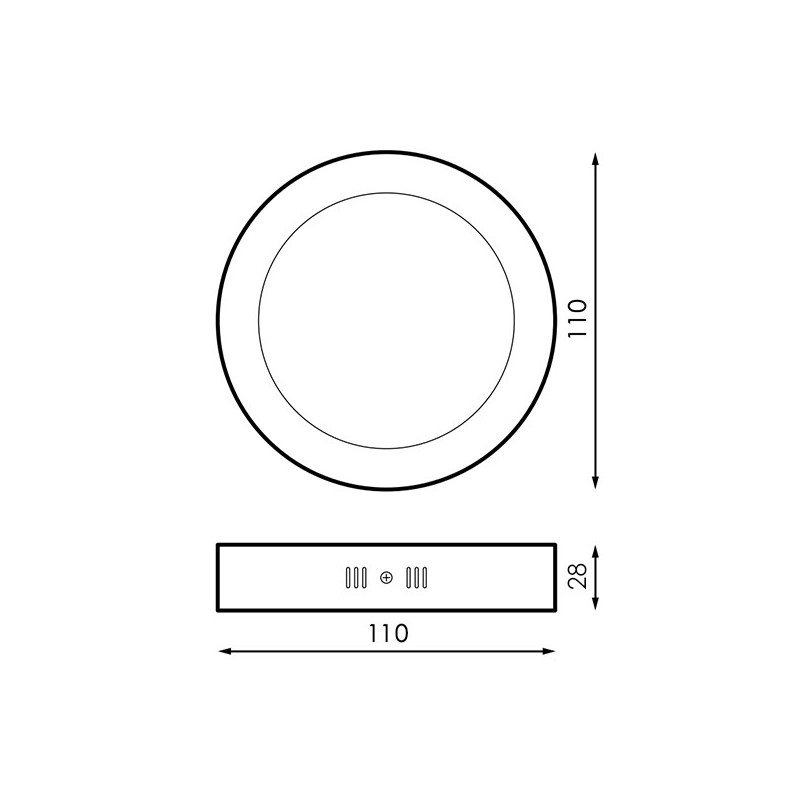 Panel de Superficie Serie Slim Circular 6W