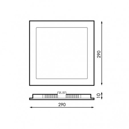 Panel LED Cuadrado Serie Slim 25W