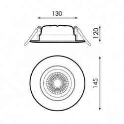 Downlight LED CobMon 20W