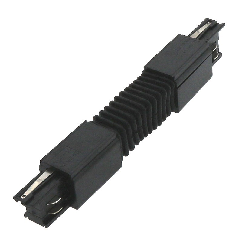 Conector Flexible Negro para Carril Trifásico