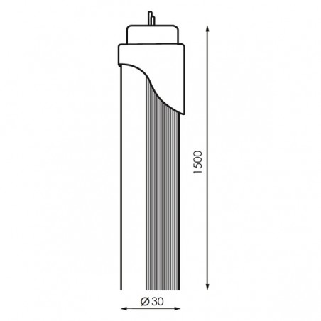 Tubo de LED T8 1200 mm Ekran. Con detector de Movimiento il.Seguridad 20W Conexión Un Lateral