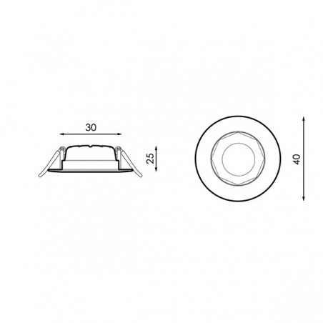 Downlight LED Star 3W