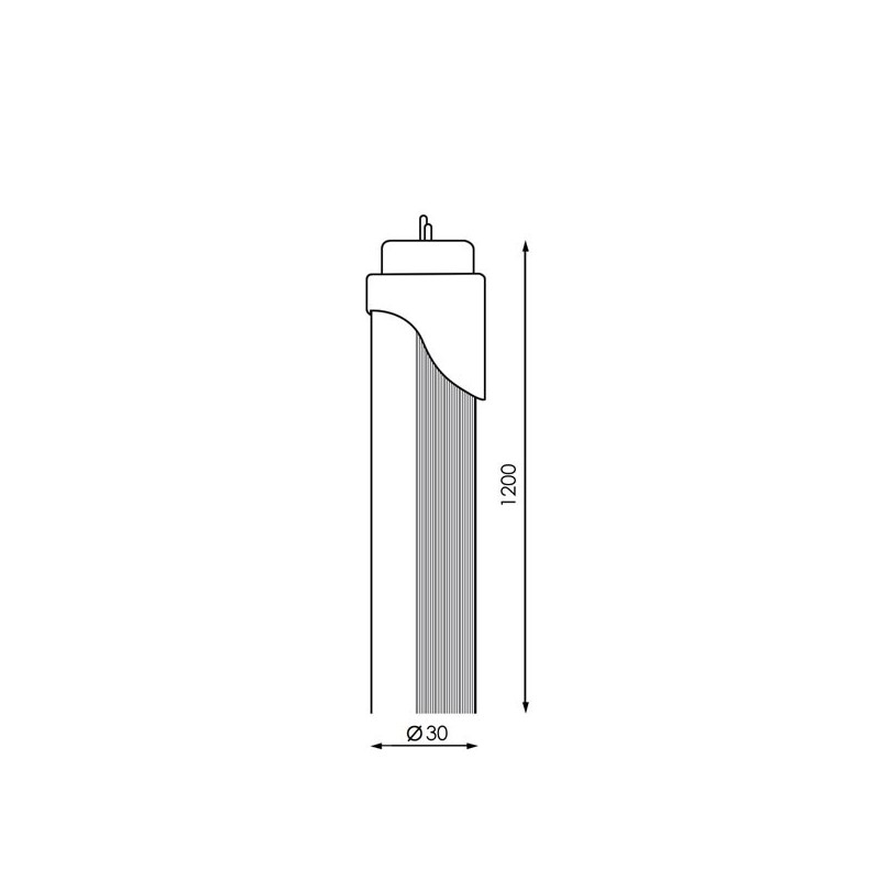 Tubo de LED T8 1200 mm Ekran 20W Conexión Dos Laterales