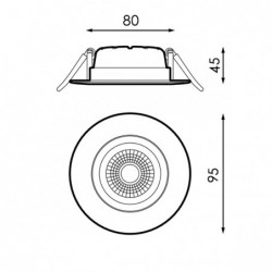 Downlight LED CobMon 10W