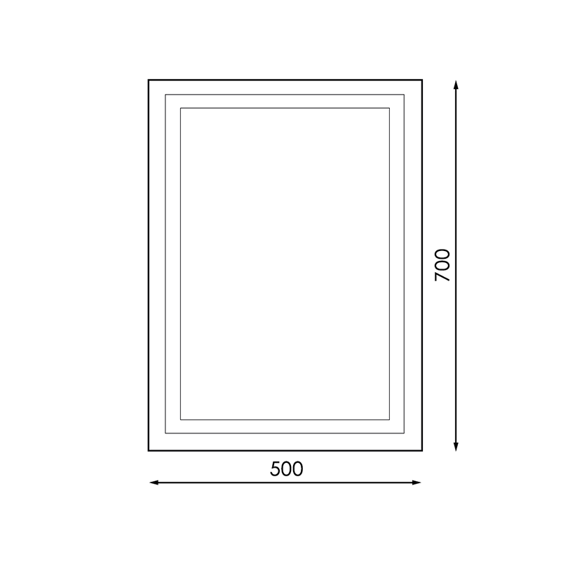 Espejo para Baño LED 15W Rectangular