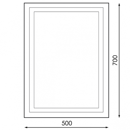 Espejo para Baño LED 15W Rectangular