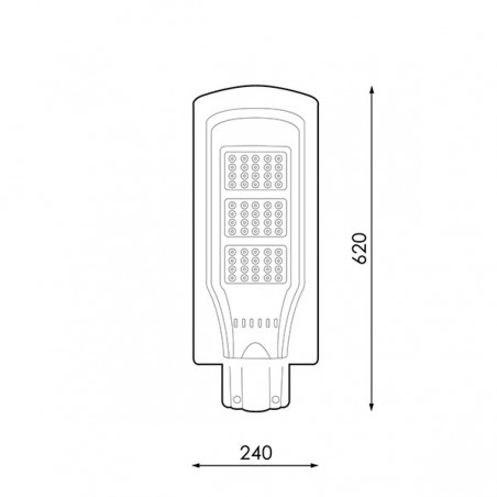 Farola Solar LED para Alumbrado Público 60W con Sensor