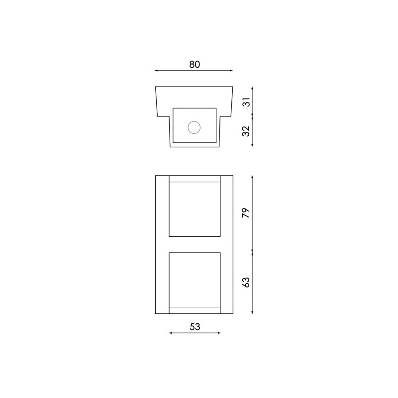 Aplique de pared LED ligne 2X3W IP54