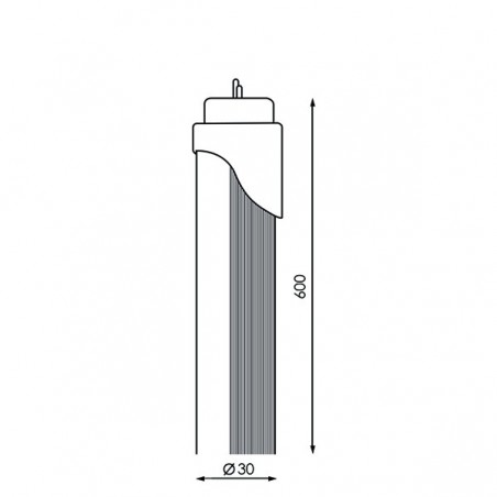 Tubo de LED T8 600 mm Ekran 10W Conexión Un Lateral