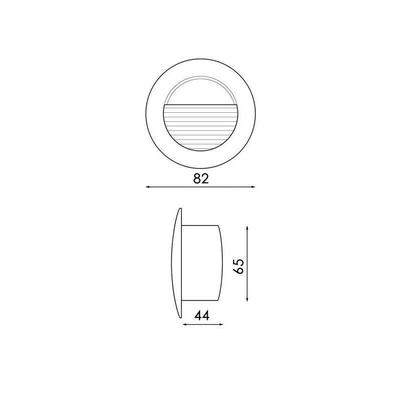 Baliza LED Circle Empotrable 3W IP54