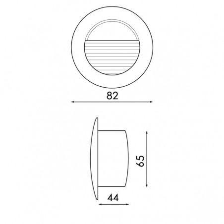 Baliza LED Circle Empotrable 3W IP54